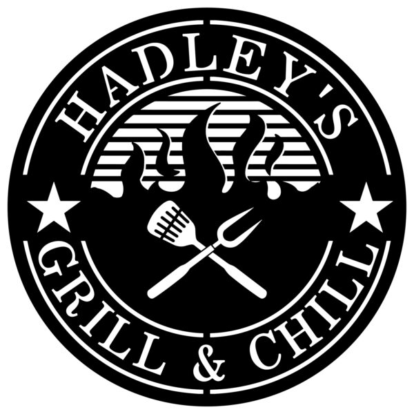 Personalized Grill and Chill Metal Sign - Image 3