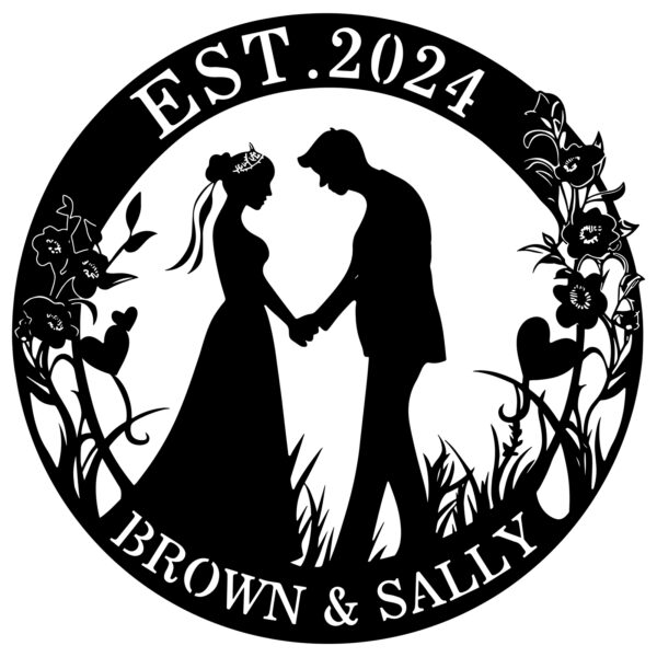 Personalized Married Couple Metal Sign - Image 3