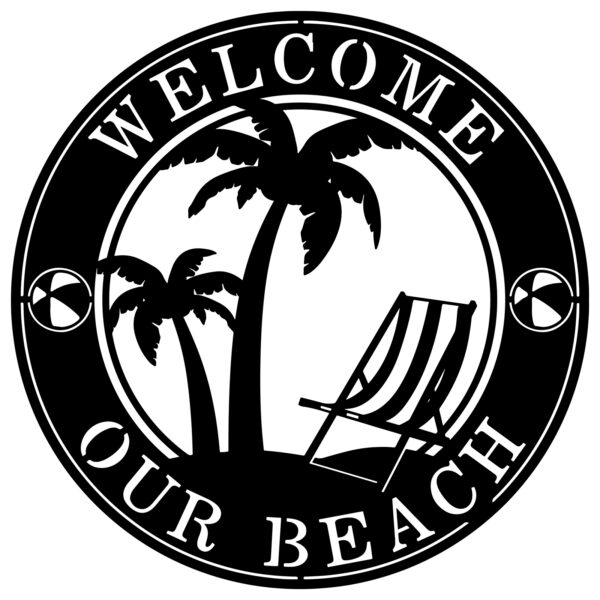 Personalized Palm Beach Metal Sign - Image 3