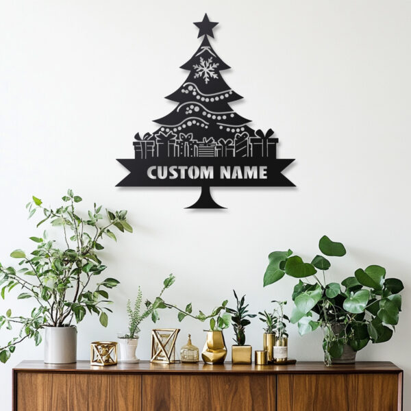 Personalized Christmas Tree Metal Art