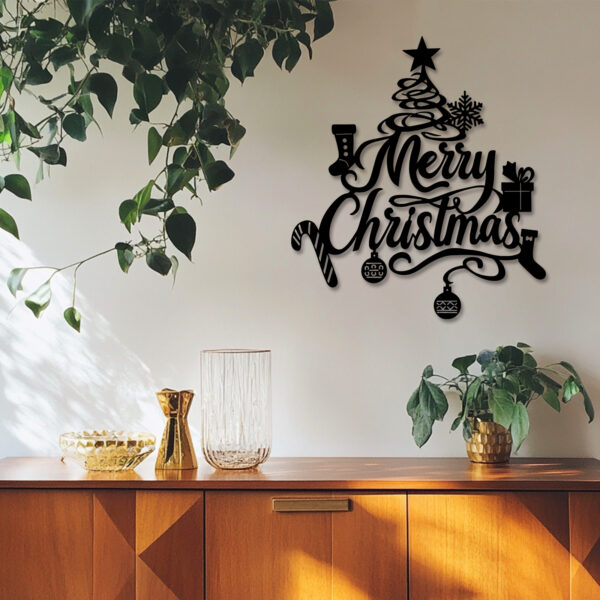 Personalized Merry Christmas Metal Sign