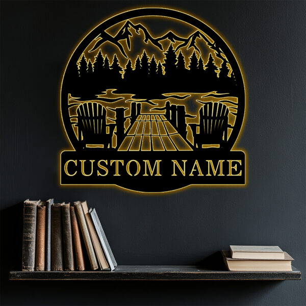 Personalized Mountain View Metal Sign - Image 3