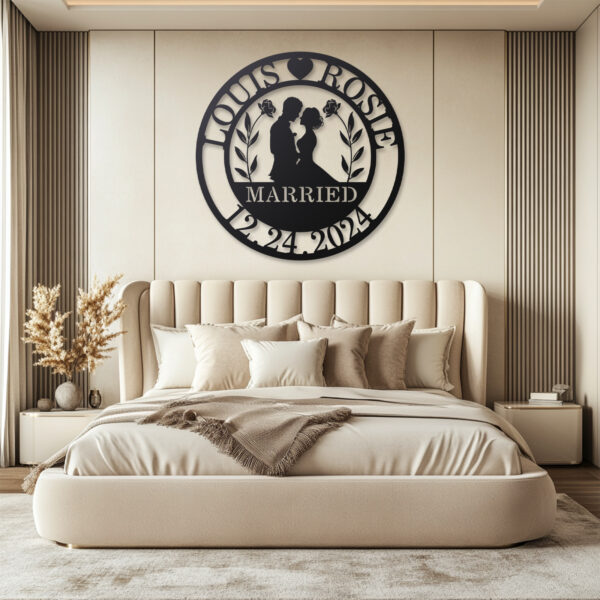 Personalized Married Metal Sign