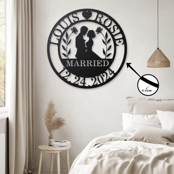 Personalized Married Metal Sign - Image 2