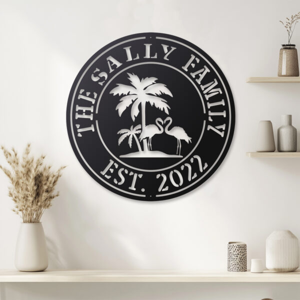 Personalized Palm Metal Sign