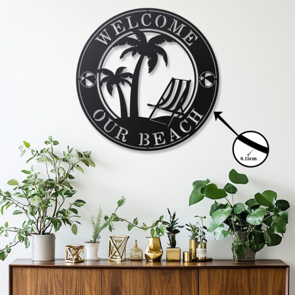 Personalized Palm Beach Metal Sign - Image 4